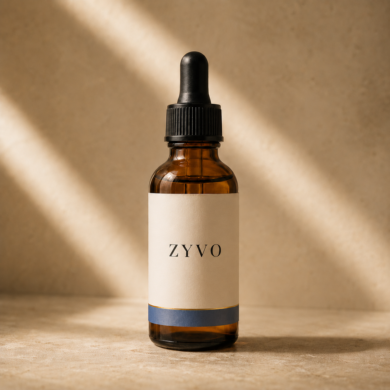 ZYVO premium amber glass dropper bottle for feline daily hydration support